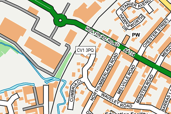 CV1 3PQ map - OS OpenMap – Local (Ordnance Survey)