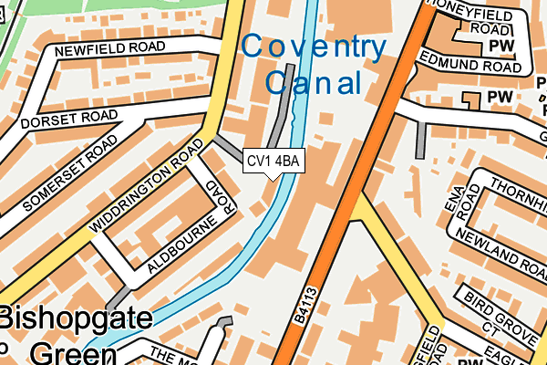 CV1 4BA map - OS OpenMap – Local (Ordnance Survey)