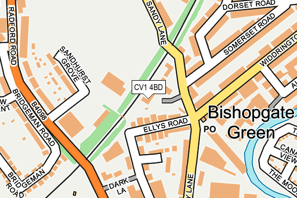 CV1 4BD map - OS OpenMap – Local (Ordnance Survey)