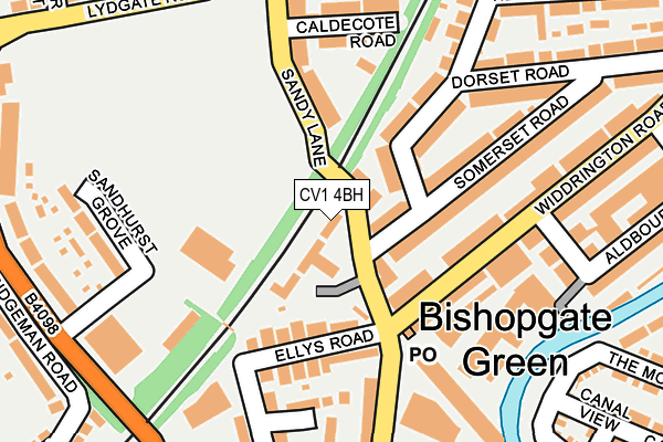 CV1 4BH map - OS OpenMap – Local (Ordnance Survey)