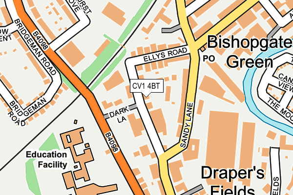 CV1 4BT map - OS OpenMap – Local (Ordnance Survey)
