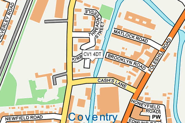CV1 4DT map - OS OpenMap – Local (Ordnance Survey)