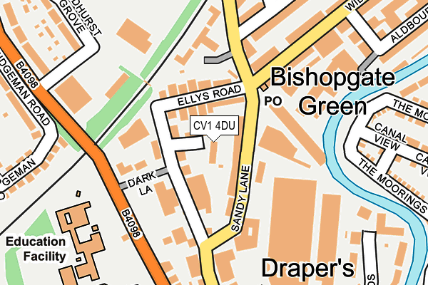 CV1 4DU map - OS OpenMap – Local (Ordnance Survey)