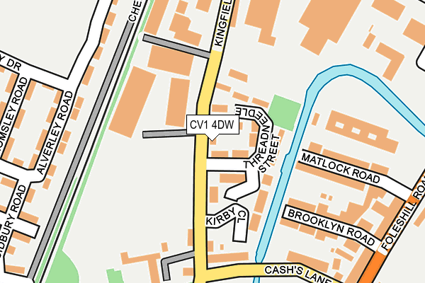 CV1 4DW map - OS OpenMap – Local (Ordnance Survey)