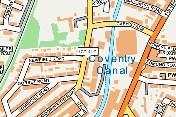 CV1 4DY map - OS OpenMap – Local (Ordnance Survey)