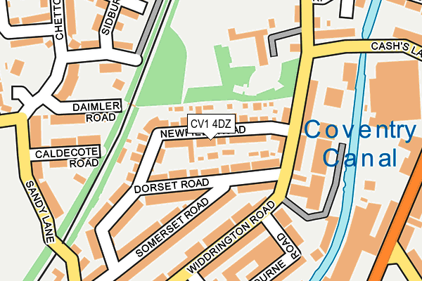 CV1 4DZ map - OS OpenMap – Local (Ordnance Survey)