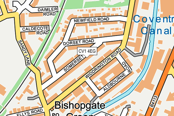 CV1 4EG map - OS OpenMap – Local (Ordnance Survey)