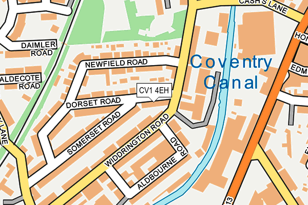 CV1 4EH map - OS OpenMap – Local (Ordnance Survey)