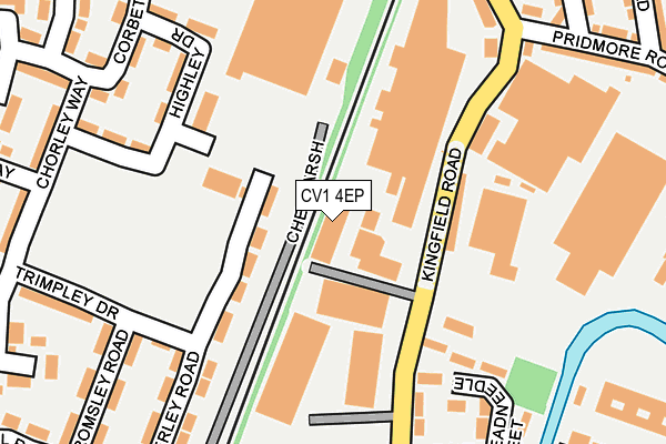 CV1 4EP map - OS OpenMap – Local (Ordnance Survey)