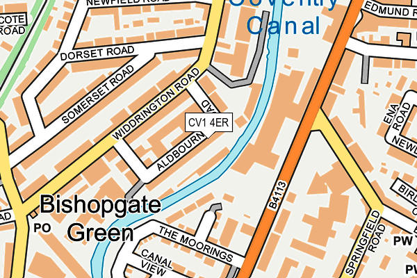 CV1 4ER map - OS OpenMap – Local (Ordnance Survey)
