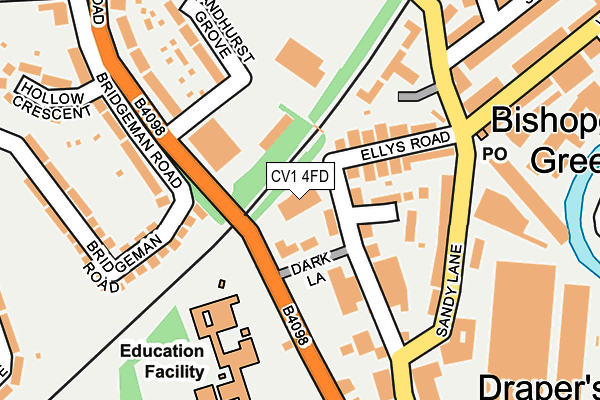 CV1 4FD map - OS OpenMap – Local (Ordnance Survey)