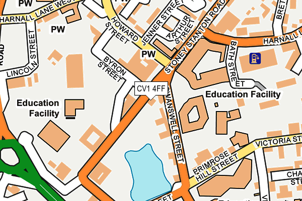 CV1 4FF map - OS OpenMap – Local (Ordnance Survey)