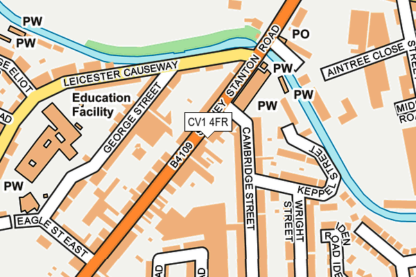 CV1 4FR map - OS OpenMap – Local (Ordnance Survey)