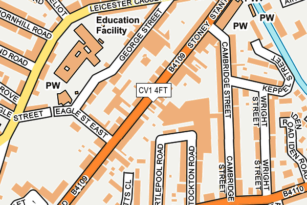 CV1 4FT map - OS OpenMap – Local (Ordnance Survey)