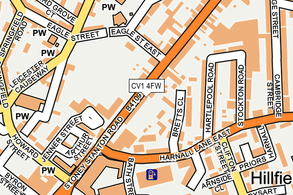 CV1 4FW map - OS OpenMap – Local (Ordnance Survey)