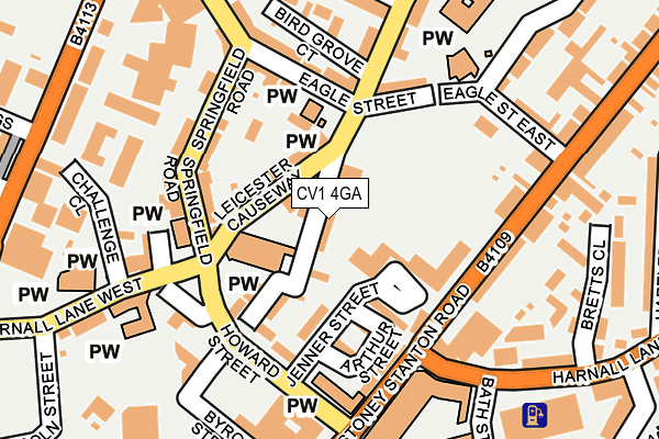 CV1 4GA map - OS OpenMap – Local (Ordnance Survey)