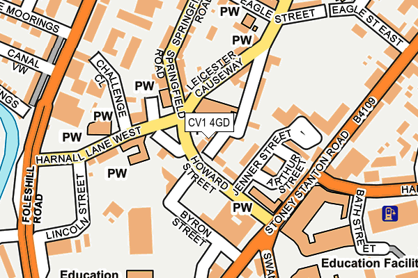 CV1 4GD map - OS OpenMap – Local (Ordnance Survey)