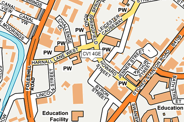 CV1 4GE map - OS OpenMap – Local (Ordnance Survey)