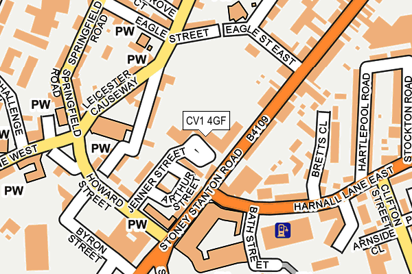 CV1 4GF map - OS OpenMap – Local (Ordnance Survey)