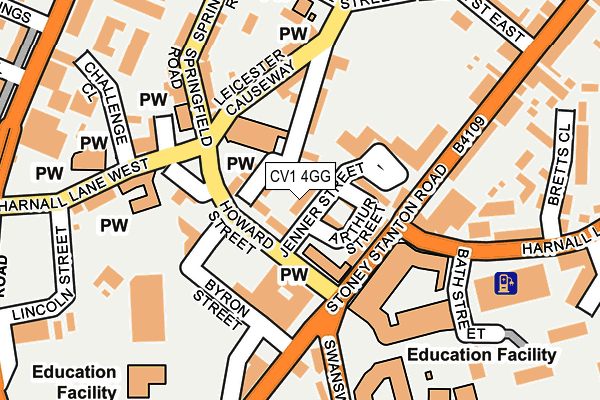 CV1 4GG map - OS OpenMap – Local (Ordnance Survey)