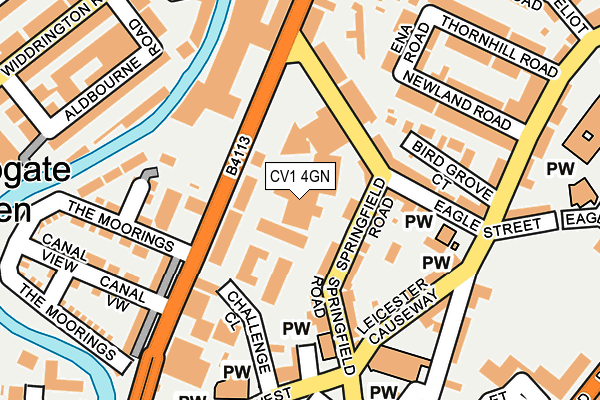 CV1 4GN map - OS OpenMap – Local (Ordnance Survey)