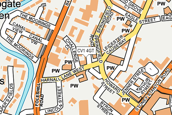 CV1 4GT map - OS OpenMap – Local (Ordnance Survey)