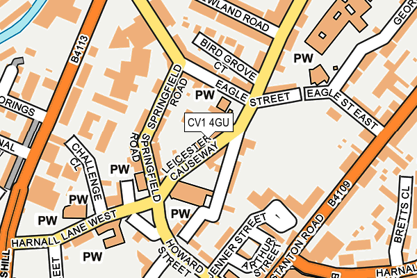 CV1 4GU map - OS OpenMap – Local (Ordnance Survey)