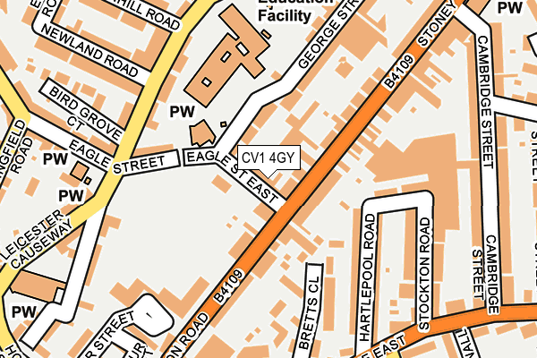 CV1 4GY map - OS OpenMap – Local (Ordnance Survey)