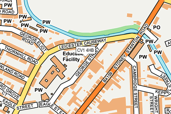 CV1 4HB map - OS OpenMap – Local (Ordnance Survey)