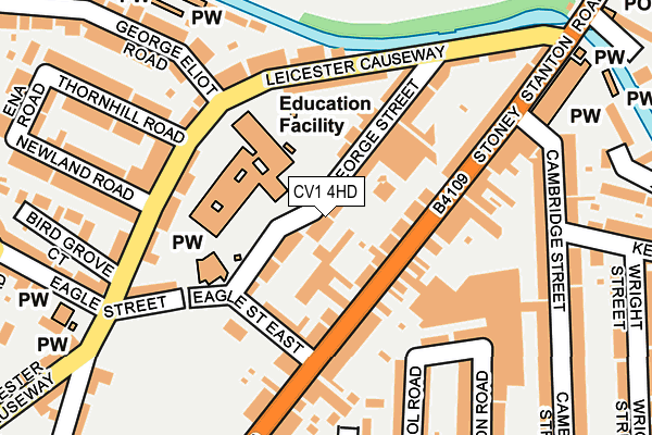 CV1 4HD map - OS OpenMap – Local (Ordnance Survey)