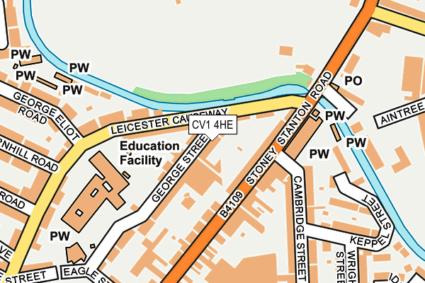 CV1 4HE map - OS OpenMap – Local (Ordnance Survey)