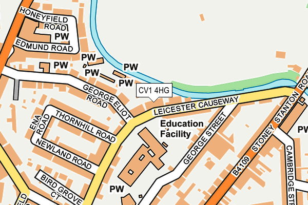CV1 4HG map - OS OpenMap – Local (Ordnance Survey)