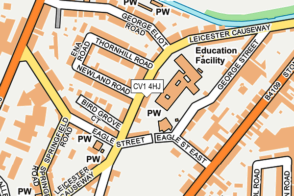 CV1 4HJ map - OS OpenMap – Local (Ordnance Survey)