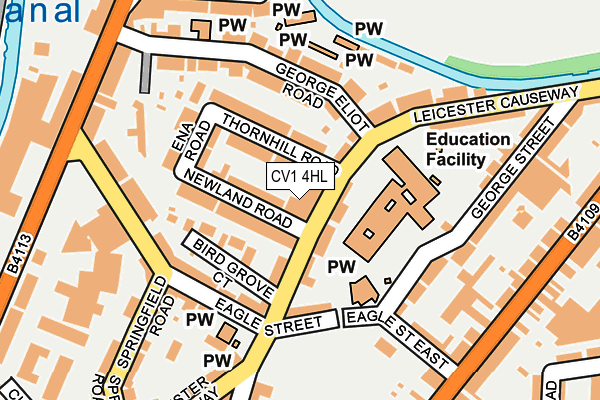 CV1 4HL map - OS OpenMap – Local (Ordnance Survey)