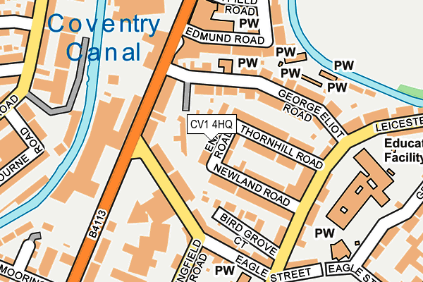 CV1 4HQ map - OS OpenMap – Local (Ordnance Survey)