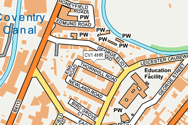 CV1 4HR map - OS OpenMap – Local (Ordnance Survey)