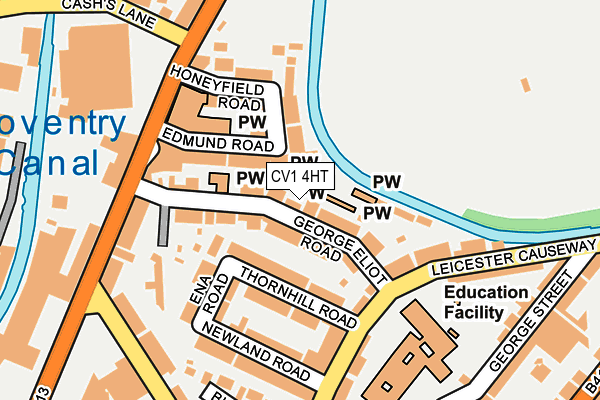 CV1 4HT map - OS OpenMap – Local (Ordnance Survey)