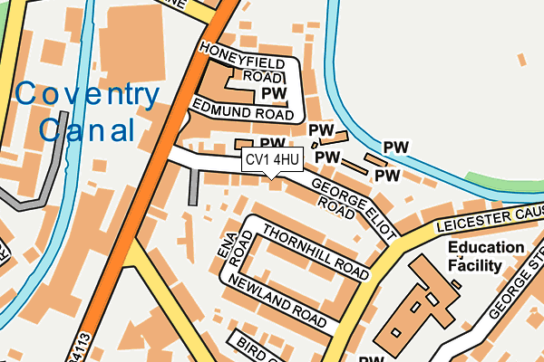 CV1 4HU map - OS OpenMap – Local (Ordnance Survey)