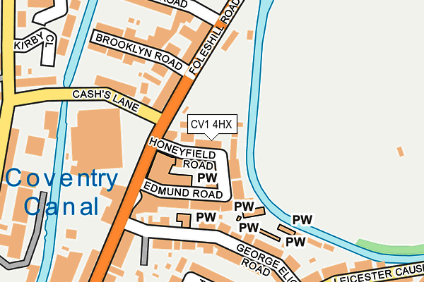 CV1 4HX map - OS OpenMap – Local (Ordnance Survey)