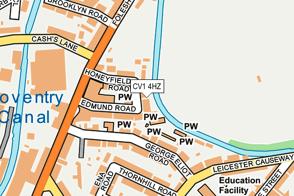 CV1 4HZ map - OS OpenMap – Local (Ordnance Survey)