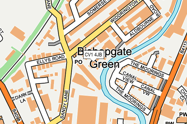 CV1 4JB map - OS OpenMap – Local (Ordnance Survey)