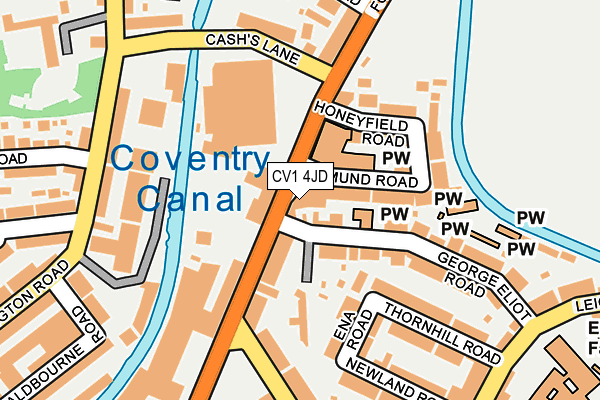 CV1 4JD map - OS OpenMap – Local (Ordnance Survey)