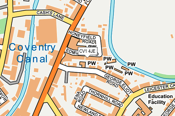 CV1 4JE map - OS OpenMap – Local (Ordnance Survey)