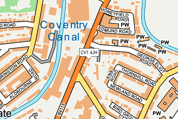 CV1 4JH map - OS OpenMap – Local (Ordnance Survey)