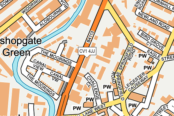 CV1 4JJ map - OS OpenMap – Local (Ordnance Survey)