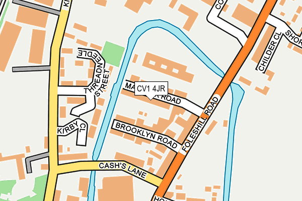 CV1 4JR map - OS OpenMap – Local (Ordnance Survey)