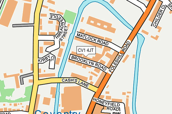CV1 4JT map - OS OpenMap – Local (Ordnance Survey)