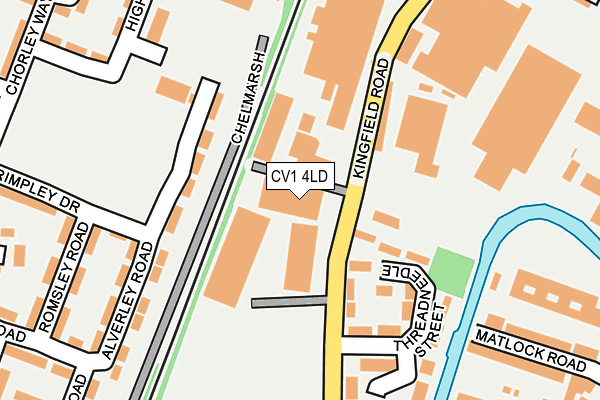 CV1 4LD map - OS OpenMap – Local (Ordnance Survey)