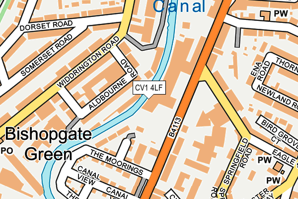 CV1 4LF map - OS OpenMap – Local (Ordnance Survey)