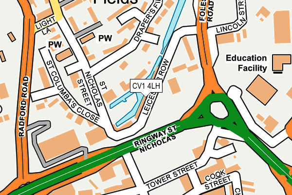 CV1 4LH map - OS OpenMap – Local (Ordnance Survey)